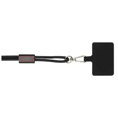 Lanyard de plástico reciclado para smartphone con sincronización de datos integrada y cable 5 en 1 de carga rápida de 100 W " Ec