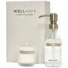 Dispensador de jabón de manos de 250 ml y juego de velas aromáticas de 150 g con fragancia de lino fresco "Wellmark Ecológica Pe - Imagen 8