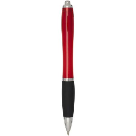 Bolígrafo ABS reciclado cuerpo color grip negro