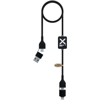 Cable carga 60W logo luminoso interruptor ABS reciclado