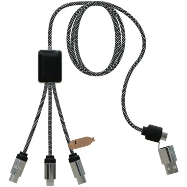 Cable 60W tipo C doble logo luminoso cordones reciclados