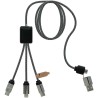 Cable 60W tipo C doble logo luminoso cordones reciclados - Imagen 2