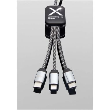 Cable 60W tipo C doble logo luminoso cordones reciclados
