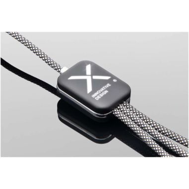 Cable 60W tipo C doble logo luminoso cordones reciclados