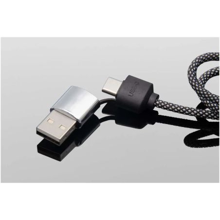 Cable 60W tipo C doble logo luminoso cordones reciclados