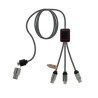 Cable 60W tipo C doble logo luminoso cordones reciclados - Imagen 10