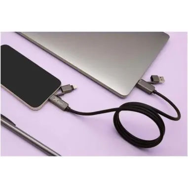 Cable magnético 100W silicona reciclada Tipo C zinc grabado