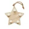 Estrella madera álamo maleza 6 LED cordón pila CR2032 - Imagen 4