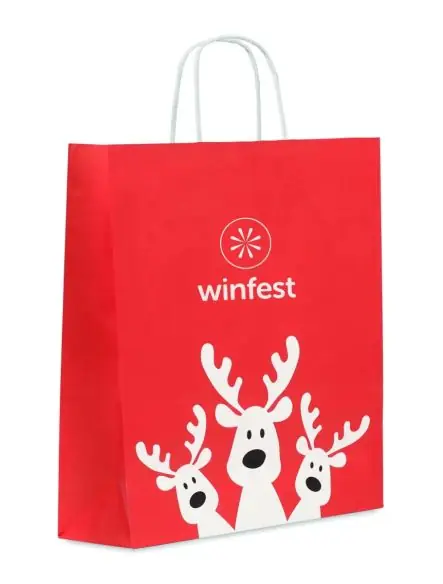 Bolsa regalo Navidad 90 g/m² grande UE