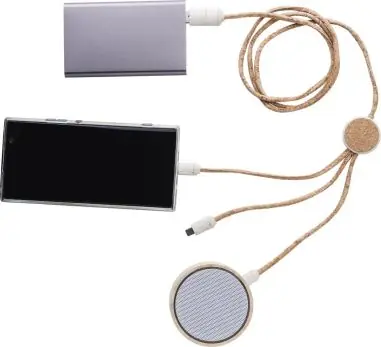 Set cables corcho 120 cm USB-A C Lightning micro-USB trigo