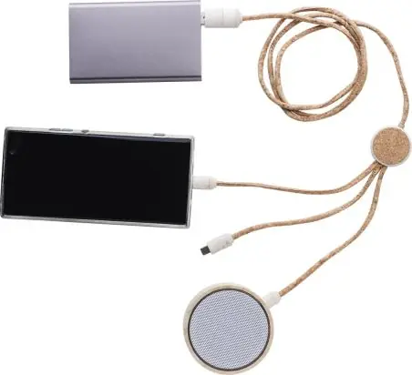 Set cables corcho 120 cm USB-A C Lightning micro-USB trigo