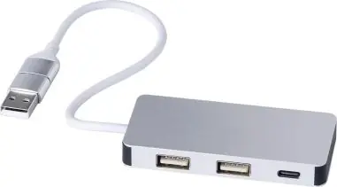 Hub USB aluminio reciclado 3 puertos