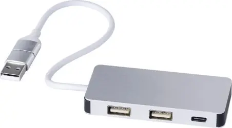 Hub USB aluminio reciclado 3 puertos