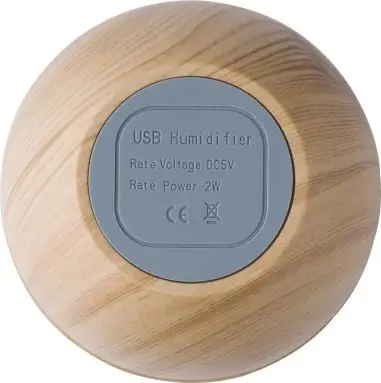 Humidificador ABS aspecto madera LED color hasta 25 m²