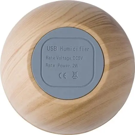 Humidificador ABS aspecto madera LED color hasta 25 m²