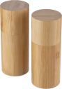 Set 2 molinillos especias bambú cerámica caja kraft - Imagen 4