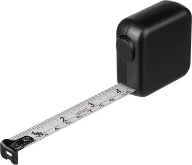 Flexómetro ABS 3 m metal 16 mm doble escala pulsador