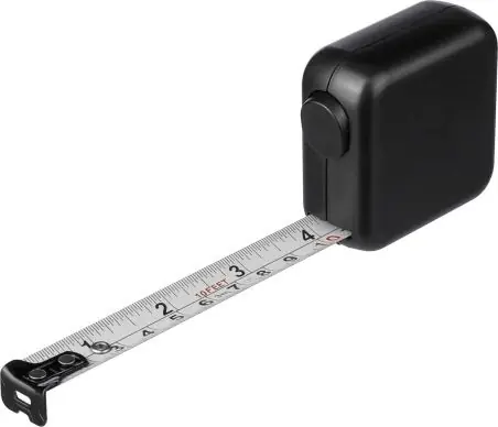 Flexómetro ABS 3 m metal 16 mm doble escala pulsador