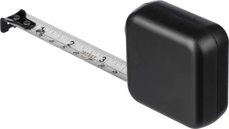 Flexómetro ABS 3 m metal 16 mm doble escala pulsador