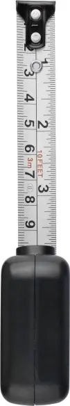 Flexómetro ABS 3 m metal 16 mm doble escala pulsador