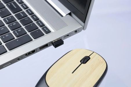 Ratón inalámbrico ABS bambú 1200 DPI