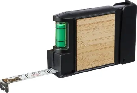 Nivel cinta métrica 3 m bambú ABS 5 puntas destornillador