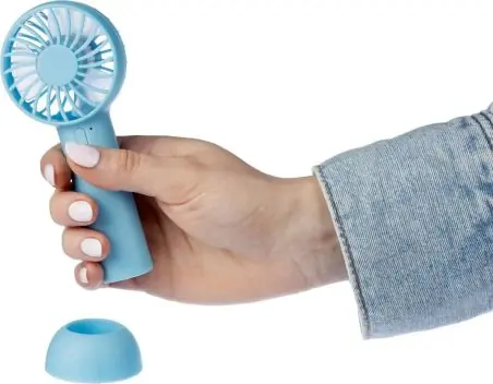 Ventilador mano ABS 600 mAh USB-C soporte plegable