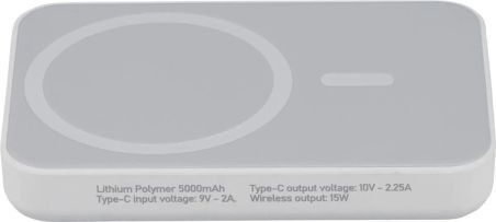 Power bank ABS reciclado MagSafe 5000 mAh