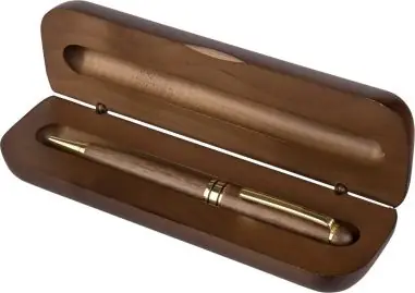 Bolígrafo nogal giratorio latón Dokumental 1000m estuche