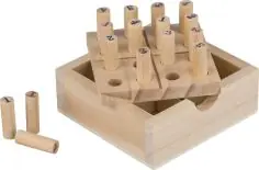 Sudoku de madera de pino con tablero elevable