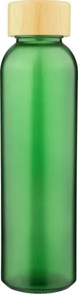 Botella vidrio 500 ml glaseada con bambú