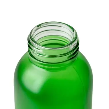 Botella vidrio 500 ml glaseada con bambú