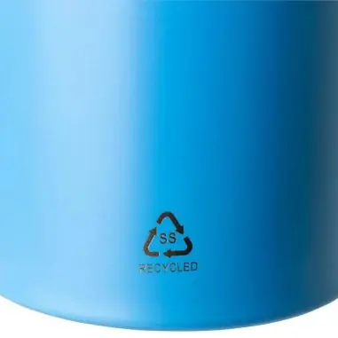 Bidón acero reciclado Zeno 500 ml con pajita
