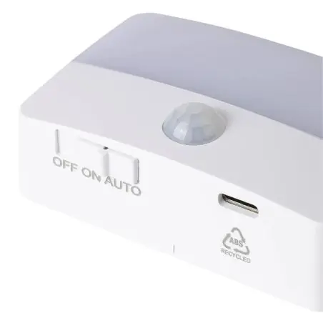 Luz sensor ABS PC reciclado 30 lm movimiento 120° USB-C
