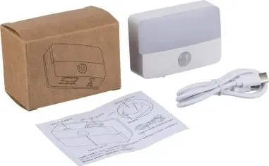 Luz sensor ABS PC reciclado 30 lm movimiento 120° USB-C