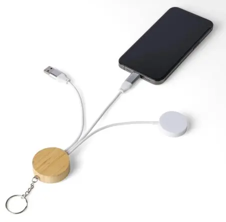 Set cables TPE bambú carga rápida 65W USB-C Lightning