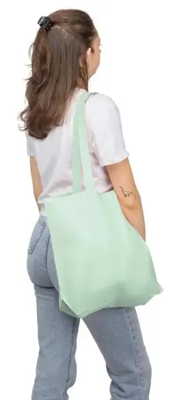 Bolsa tote algodón 140 g/m² refuerzo 10 cm