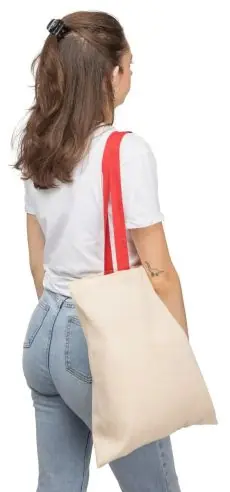Bolsa tote algodón 140 g/m² asas color