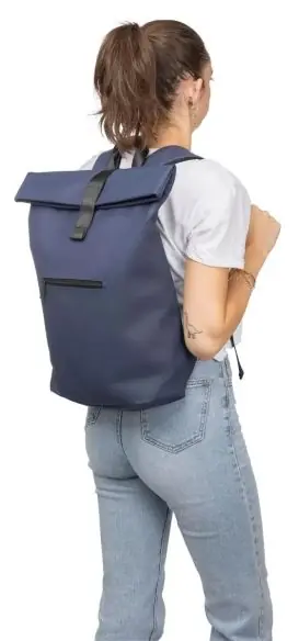 Mochila rolltop PU reciclado 19 L portátil 16"