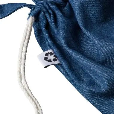 Bolsa mochila denim reciclado cordones 40x38 asas largas