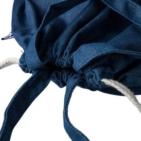 Bolsa mochila denim reciclado cordones 40x38 asas largas