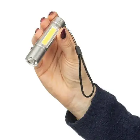 Linterna COB aluminio reciclado 80-100 lm 3 modos USB-C