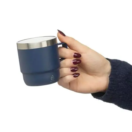 Taza termo acero reciclado cerámica