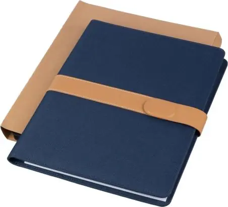 Carpeta congresos rPET PU A4 cuaderno 20p FSC magnético