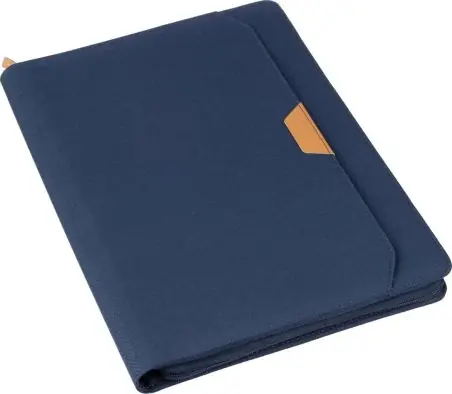 Carpeta congresos rPET PU A4 cuaderno 20p cremallera FSC