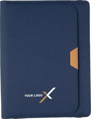 Carpeta congresos rPET PU A4 cuaderno 20p cremallera FSC