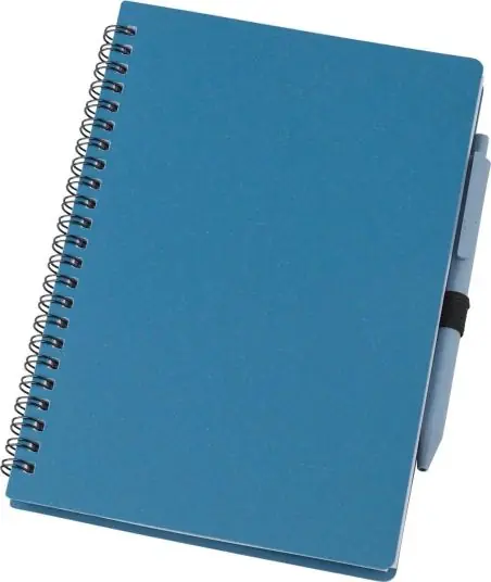 Libreta A5 paja de trigo con bolígrafo