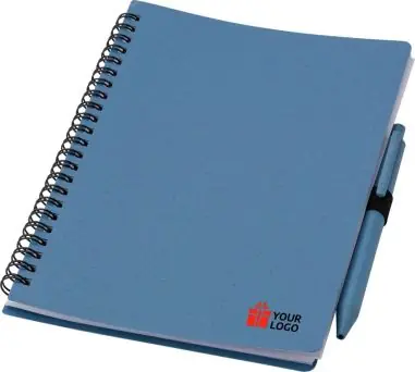 Libreta A5 paja de trigo con bolígrafo