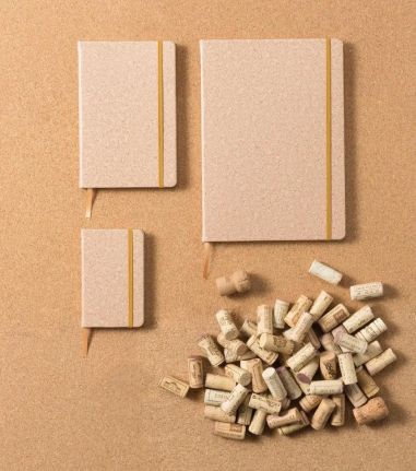 Cuaderno A5 PU aspecto corcho 96 páginas papel FSC Mix