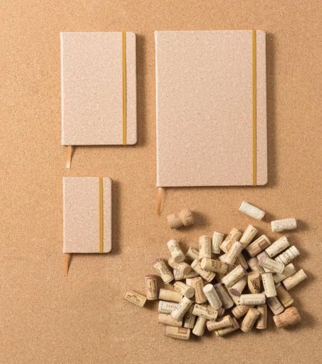 Cuaderno A5 PU aspecto corcho 96 páginas papel FSC Mix
